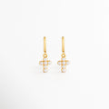 Aretes Cruz con Perlas