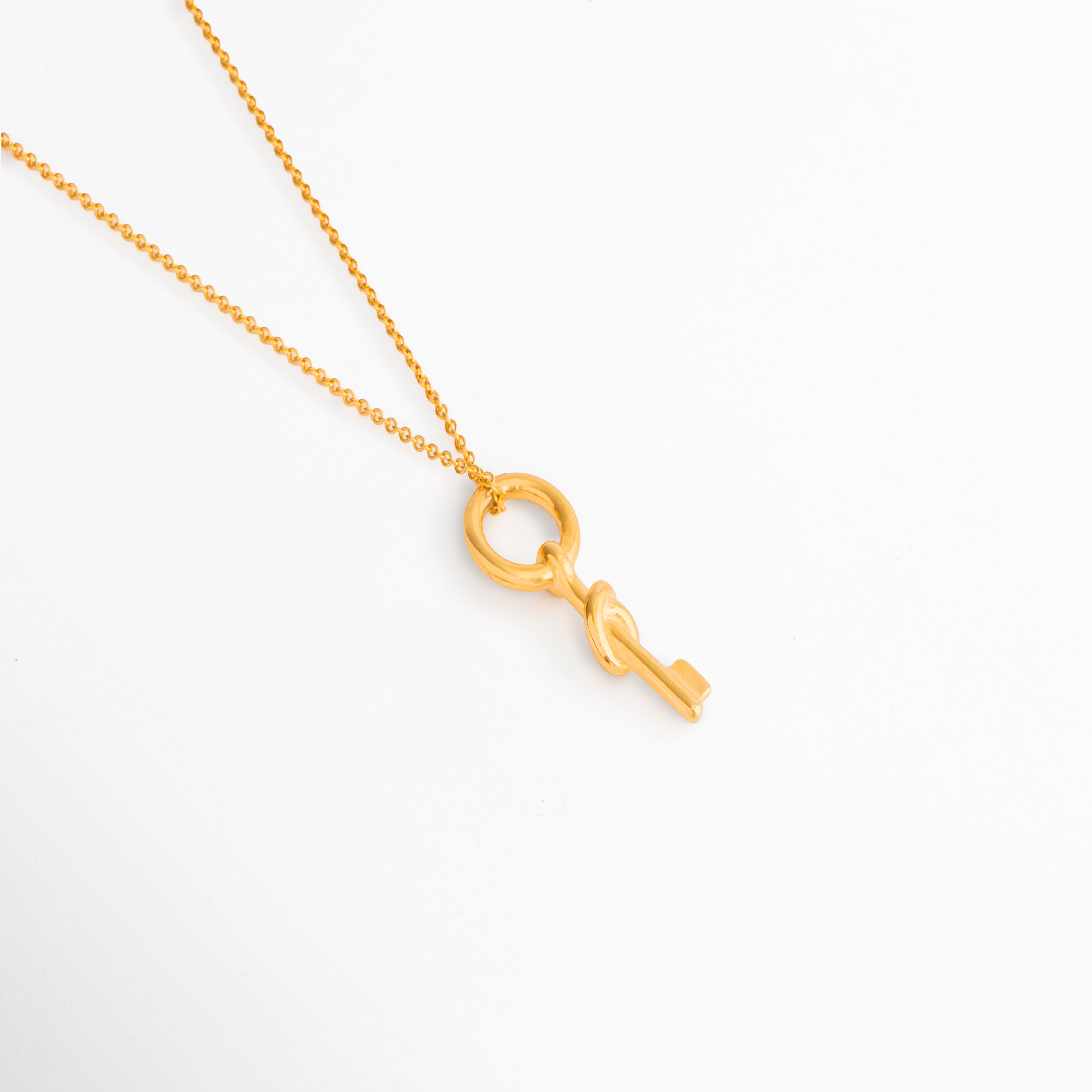 Detalle del Collar Golden Selka con colgante circular y acabado en oro 18K, Vista cercana del dije geométrico dorado con diseño moderno y elegante, Collar con colgante minimalista de líneas limpias y estilo contemporáneo, Detalle de joyería dorada con forma circular y elemento colgante, Acercamiento al dije Golden Selka con brillo sutil y acabado refinado.