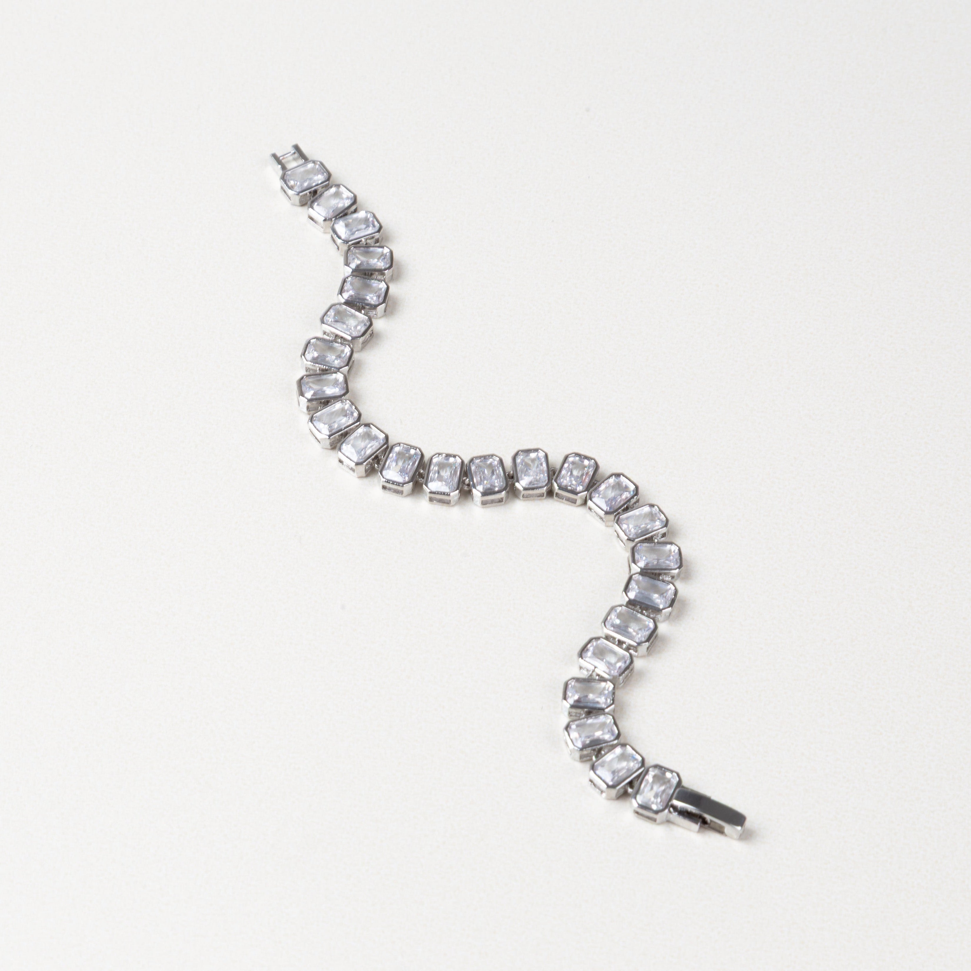 Pulsera de fiesta con brillo, Pulsera llamativa y sofisticada, Joyería de conjunto con zirconias, Pulsera de diseño elegante