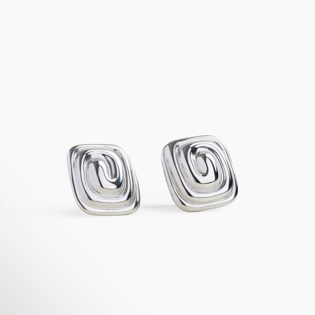 Aretes Grigio Plateados