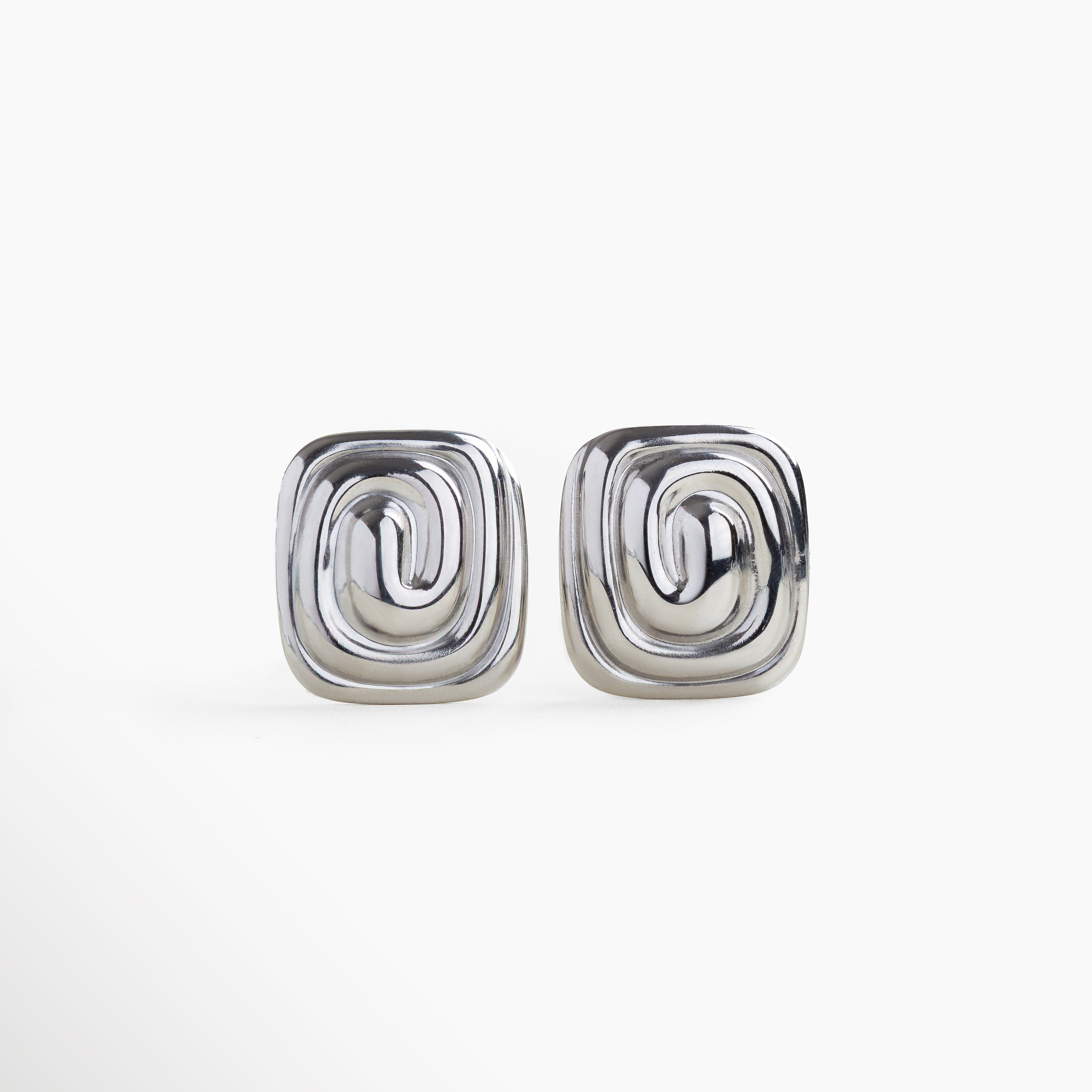 Aretes Grigio Plateados