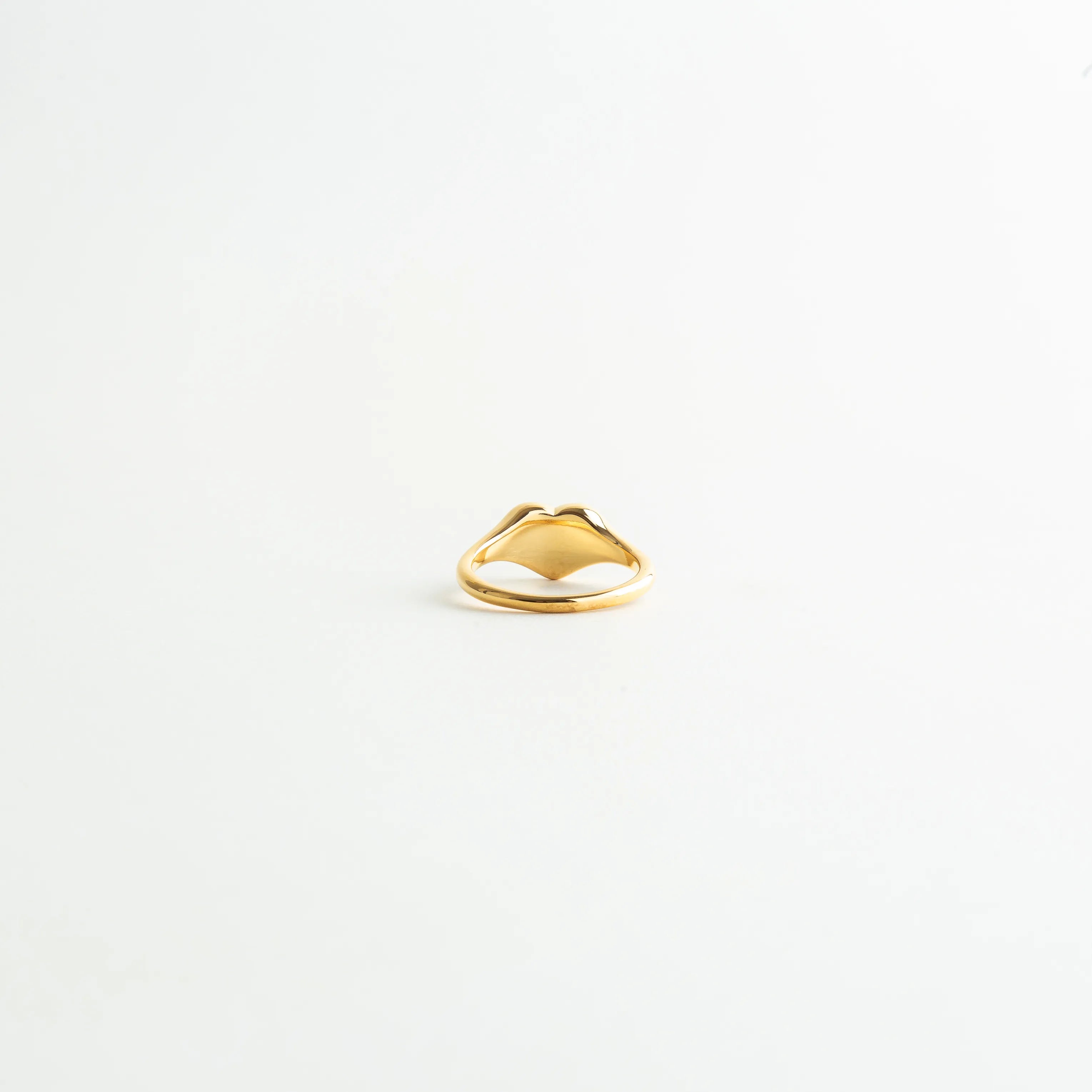 Anillo dorado minimalista con grabado visible y diseño discreto, Vista completa de anillo con mensaje grabado en acabado dorado, Anillo pequeño dorado con estilo moderno y texto grabado, Anillo de acero inoxidable con recubrimiento dorado y diseño simple, Vista general de anillo con detalle grabado en la parte frontal
