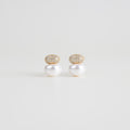 aretes de noche, aretes con zirconias y perla sintética, aretes de ocasión 