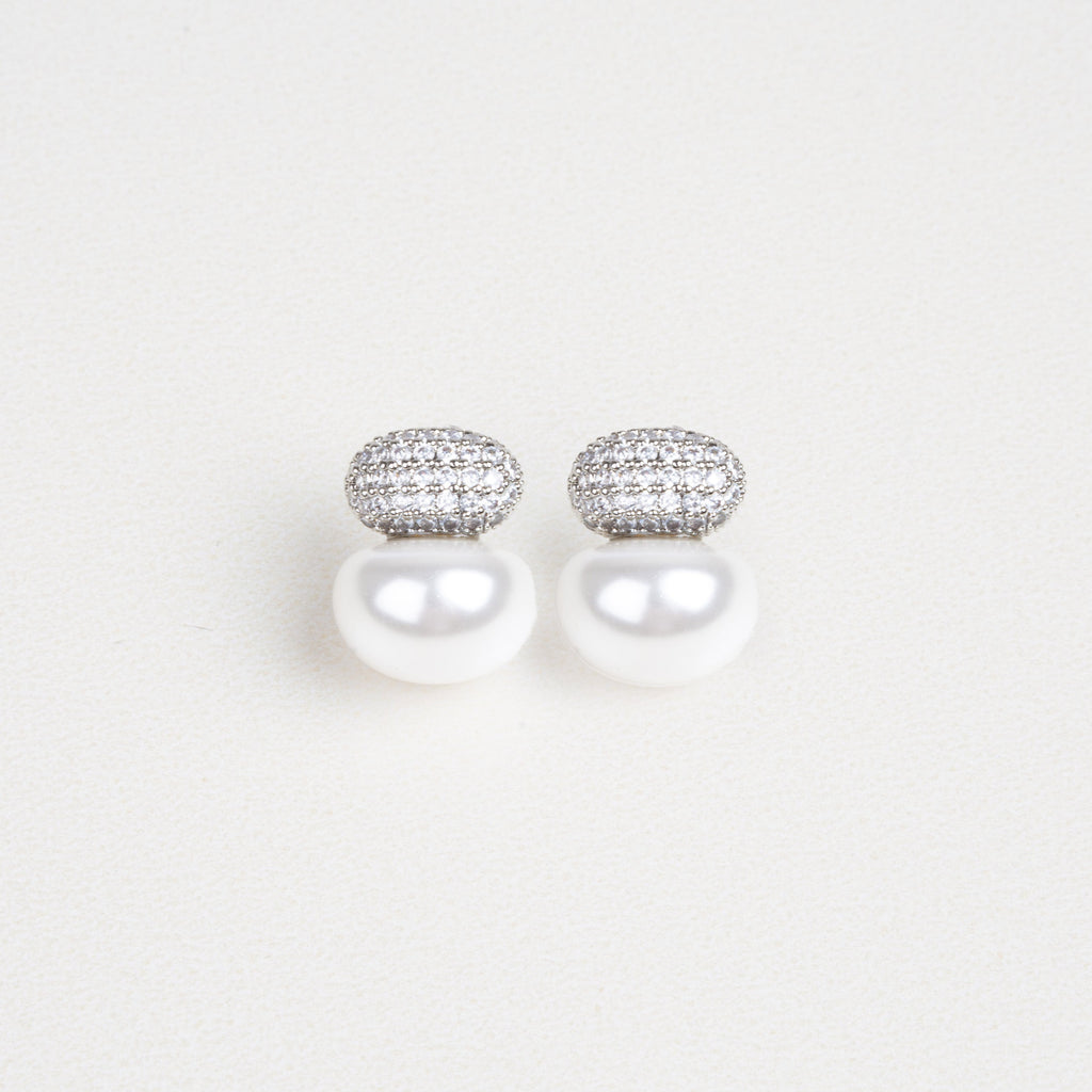 joyería, jewelry, aretes de perla, aretes de chapa de oro