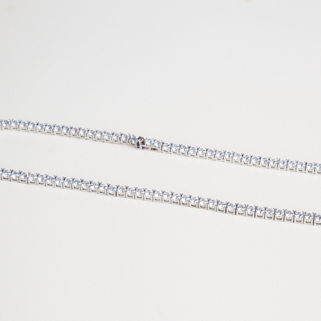 Collar llamativo y sofisticado, Joyería de noche con zirconias