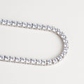 Collar tipo tenis 4 mm, Collar con zirconias grandes, Collar tenis brillante, Collar de zirconias tamaño mediano, Joyería statement con zirconias