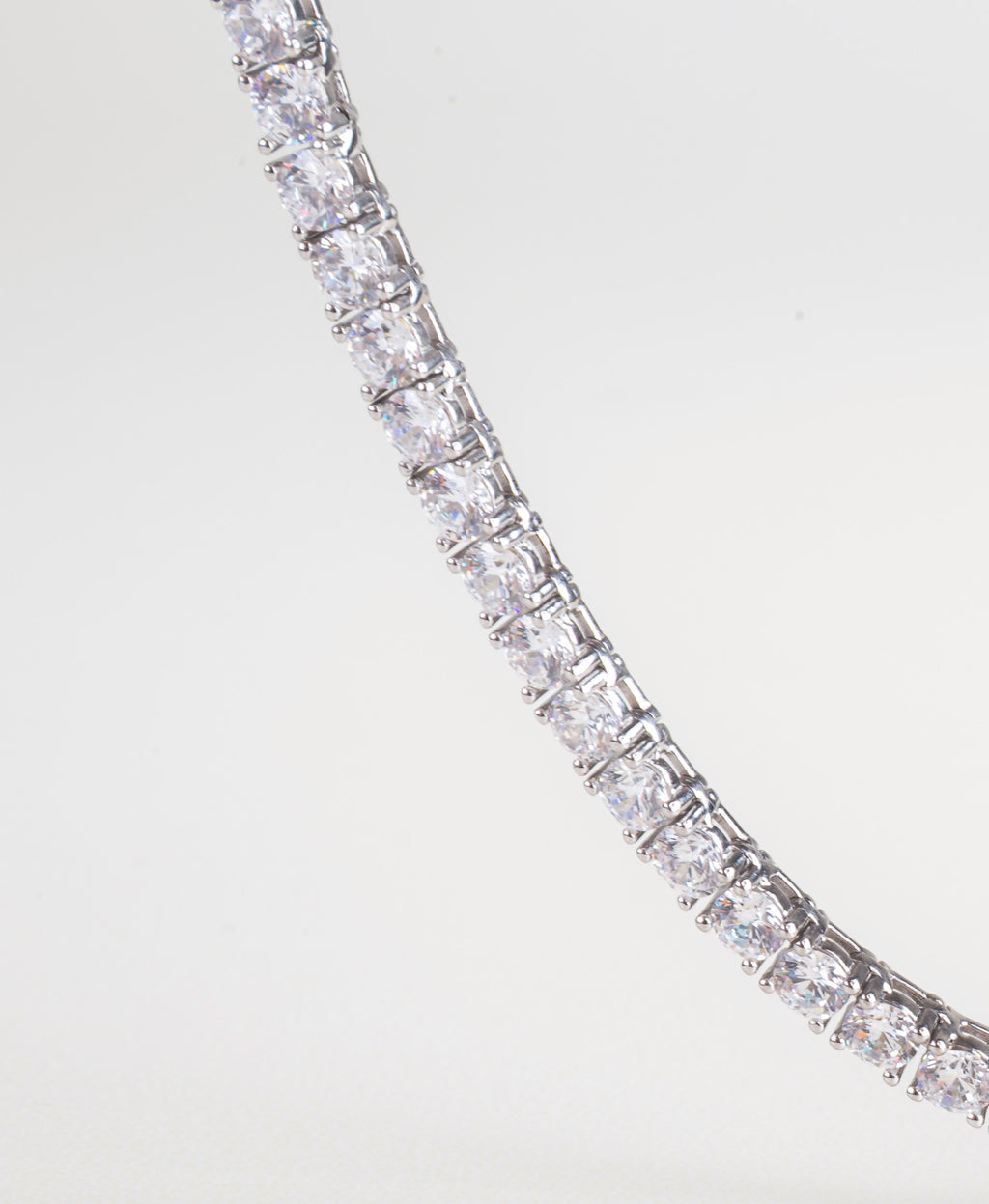 Collar elegante con piedras brillantes, Collar de lujo 4 mm, Accesorio brillante de impacto, Collar tenis moderno, Collar con zirconias corte brillante