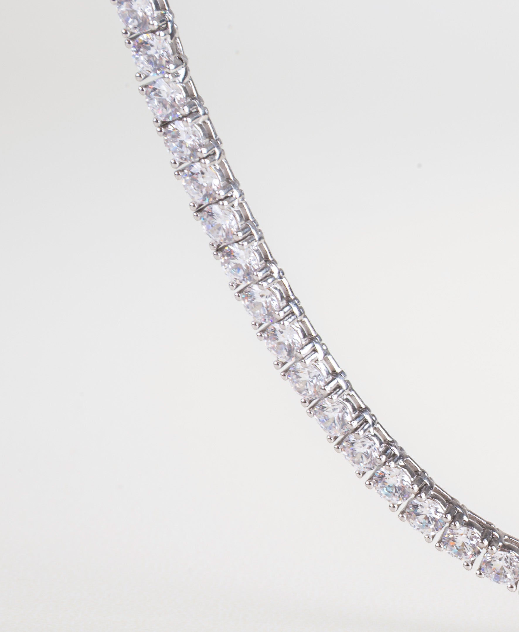 Collar elegante con piedras brillantes, Collar de lujo 4 mm, Accesorio brillante de impacto, Collar tenis moderno, Collar con zirconias corte brillante