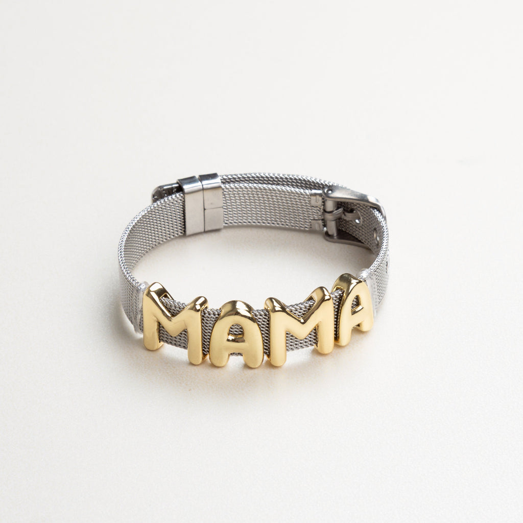 Pulsera Silver Belt Mamá
