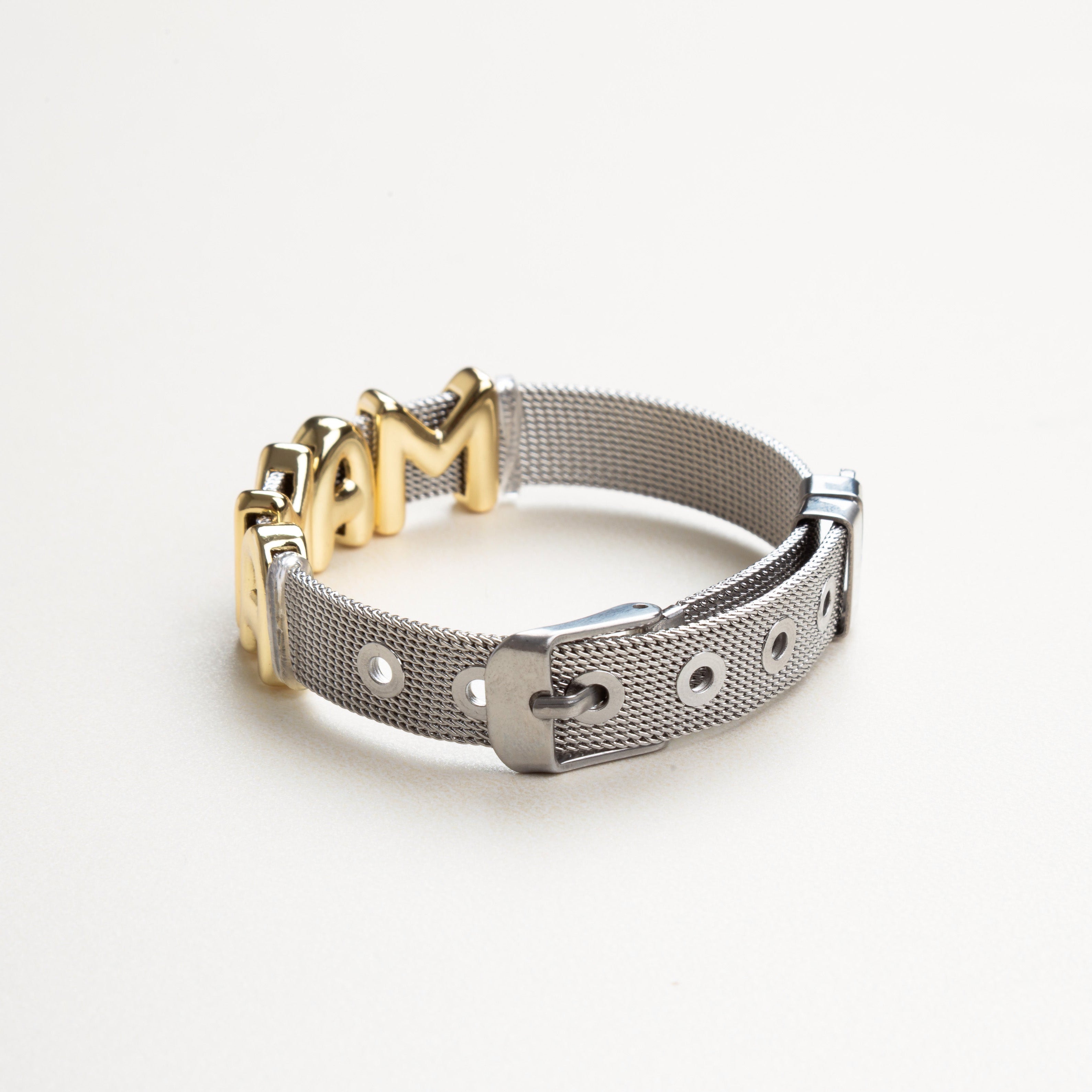 Pulsera Silver Belt Mamá