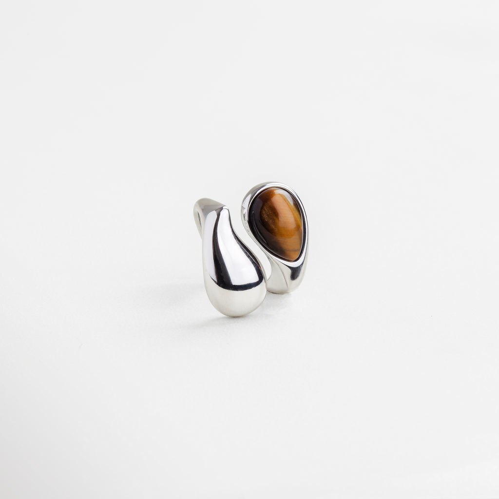 Anillo Silver Akari Ojo de Tigre