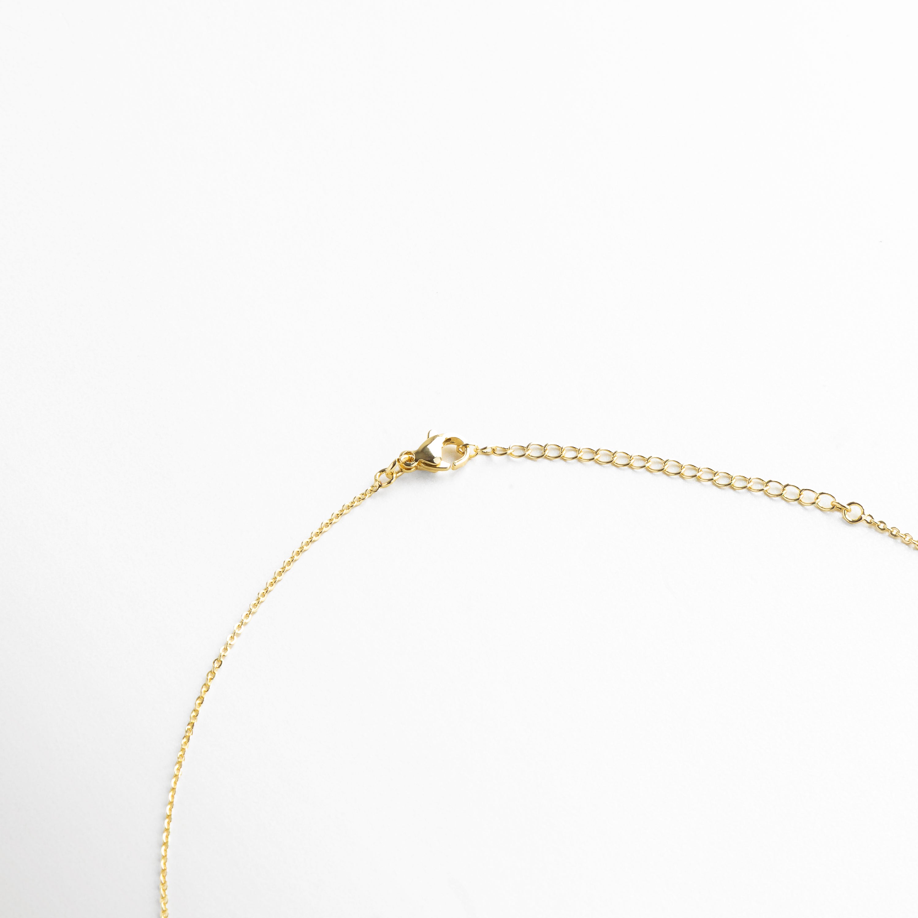 Collar dorado con cadena ajustable y broche de mosquetón, Cierre seguro y práctico en chapa de oro 14K, Cadena fina que acompaña diseño de ala, Ajuste personalizable de 43.5 + 5 cm, Dije ligero para uso cómodo todo el día