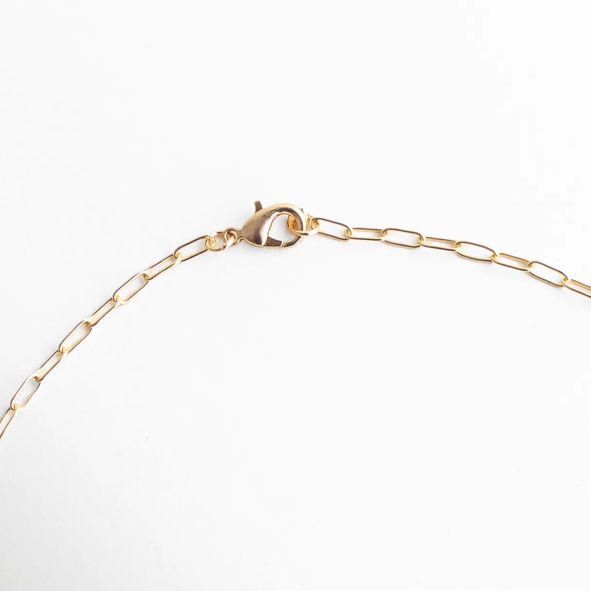 Cierre tipo langosta en acabado dorado, con eslabones alargados que aportan un toque moderno y versátil al diseño del collar.