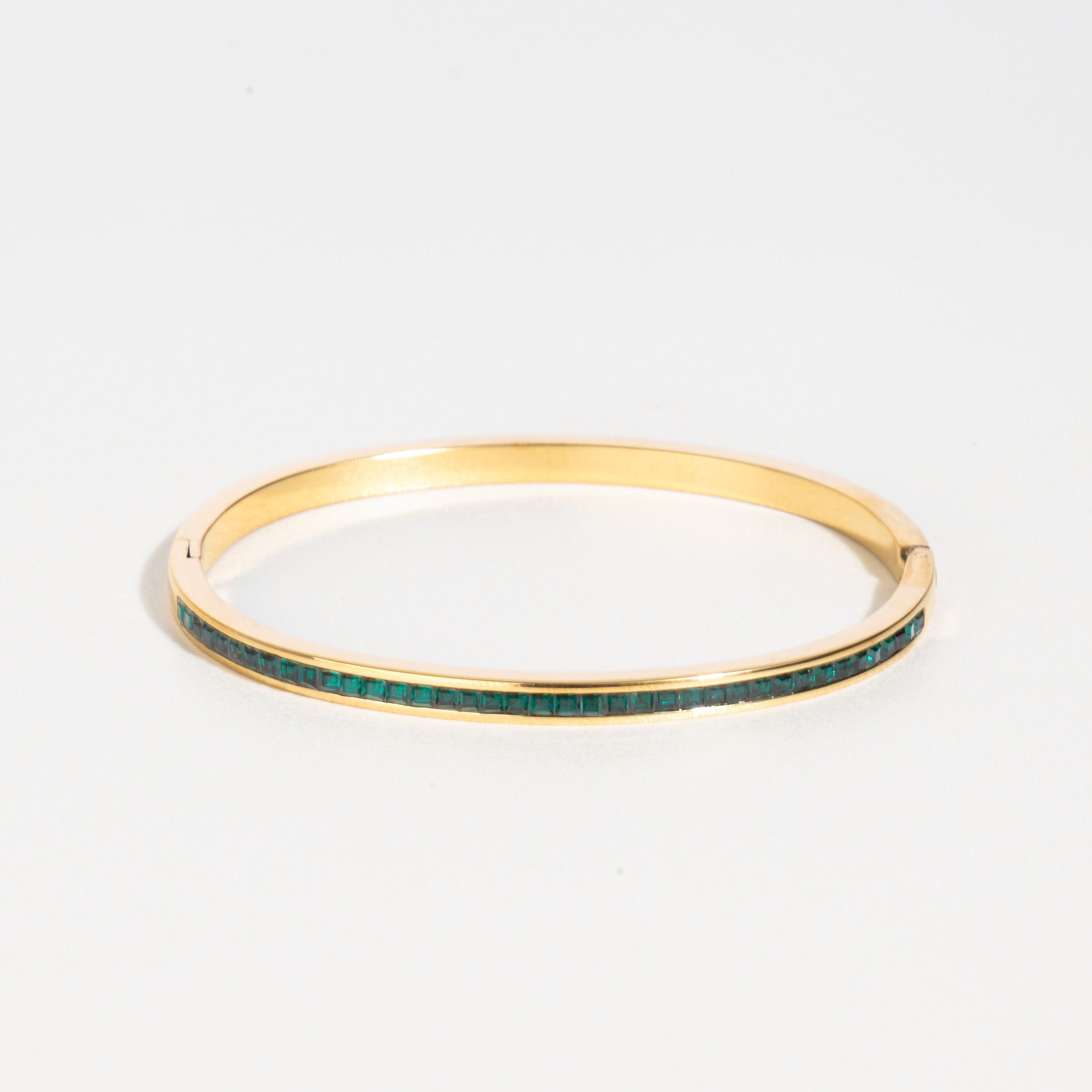 pulsera sofisticada para regalo, joyería dorada con zirconia, pulsera de moda 2025, pulsera para fiesta elegante, pulsera fina y elegante