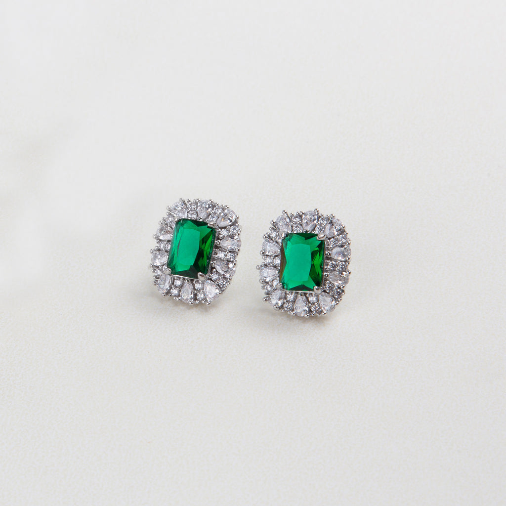 joyería sofisticada con zirconias verdes, accesorios de lujo económicos, set de regalo para mujer elegante