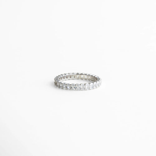 anillo churumbela delicado con zirconias, anillo fino elegante estilo europeo, joyería minimalista anillo brillante, anillo delicado femenino contemporáneo, anillo elegante para uso diario