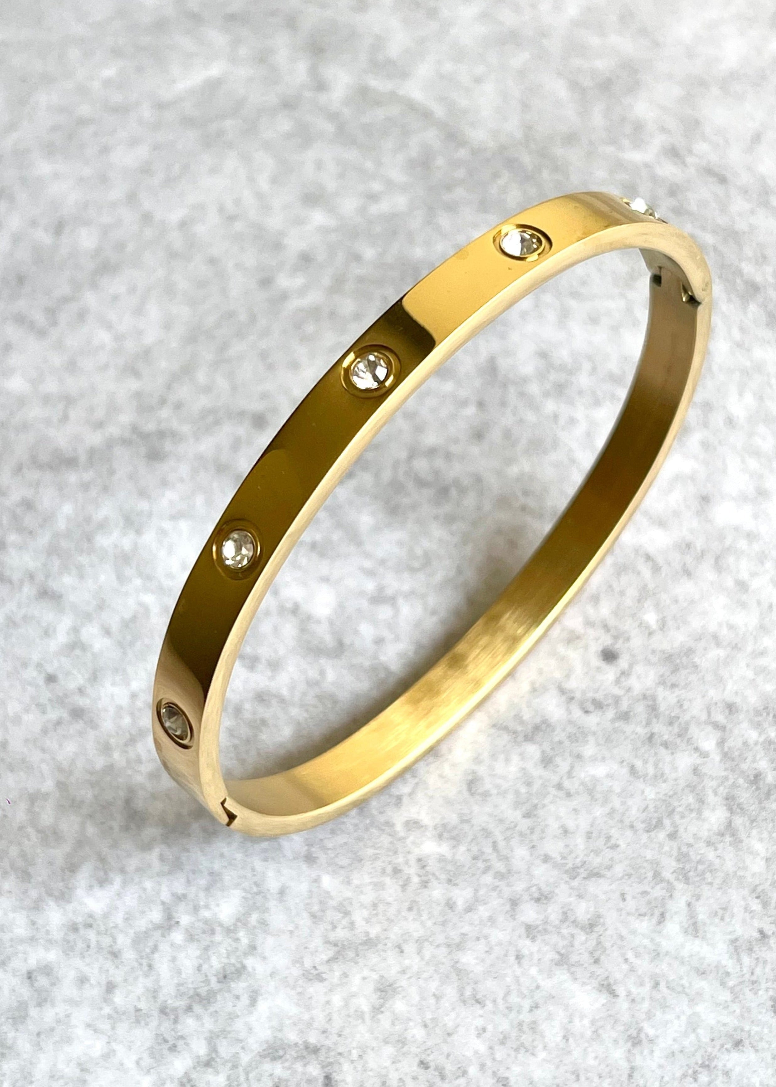 Pulsera Brillos Dorada